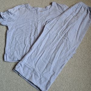 Basic Threads periwinkle linen set